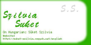 szilvia suket business card